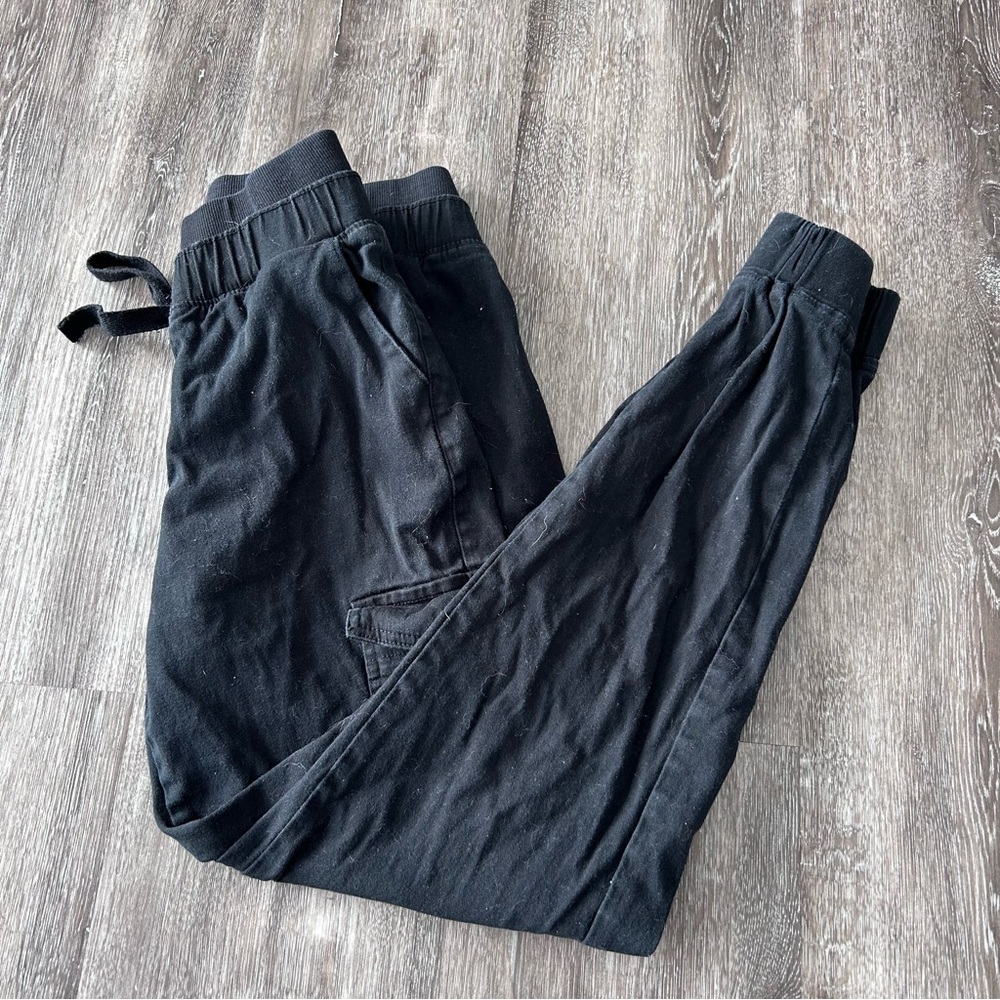 Size small Black cargo Joggers